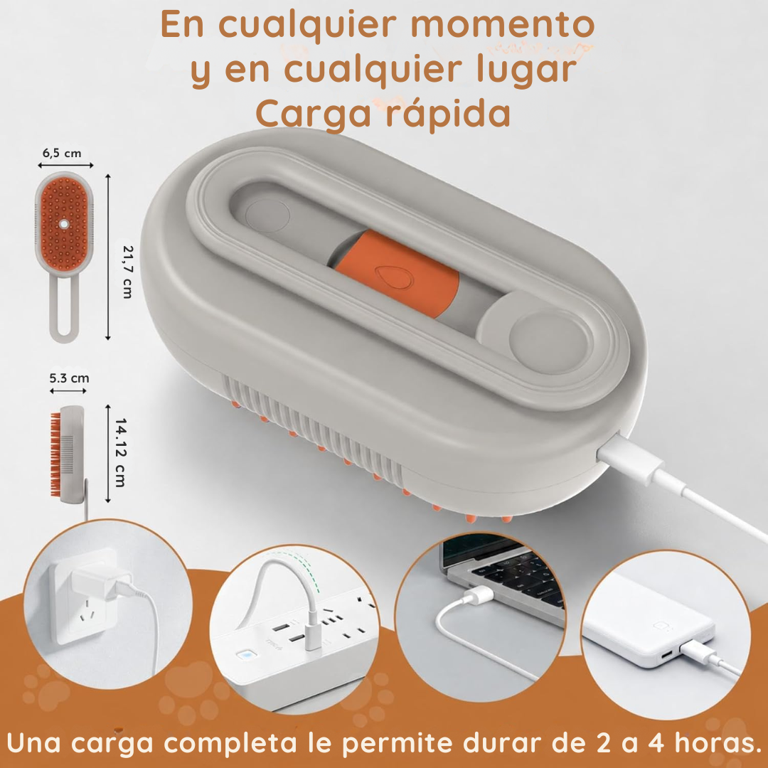 Cepillo a vapor para mascotas
